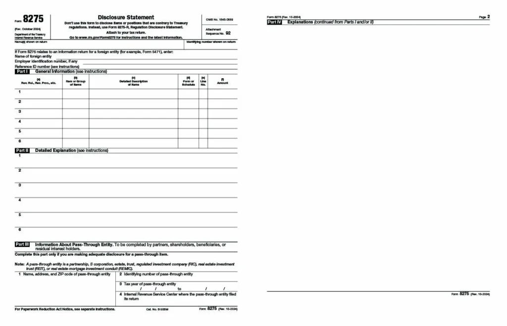 Form 8275