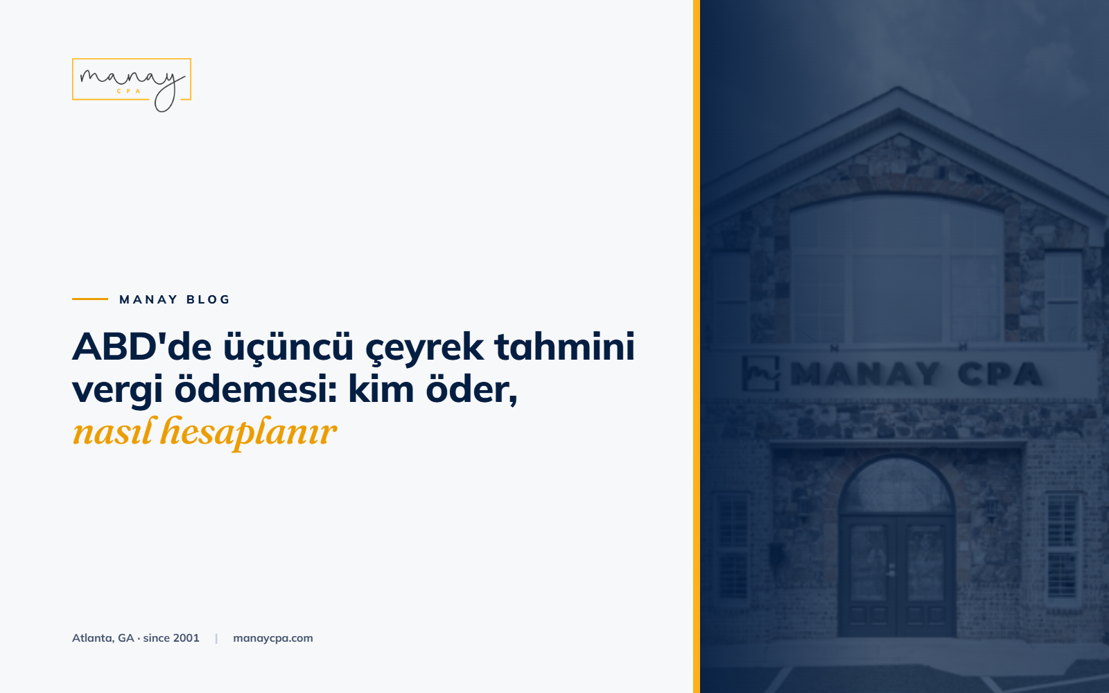 ABD'de üçüncü çeyrek tahmini vergi ödemesi nasıl hesaplanır