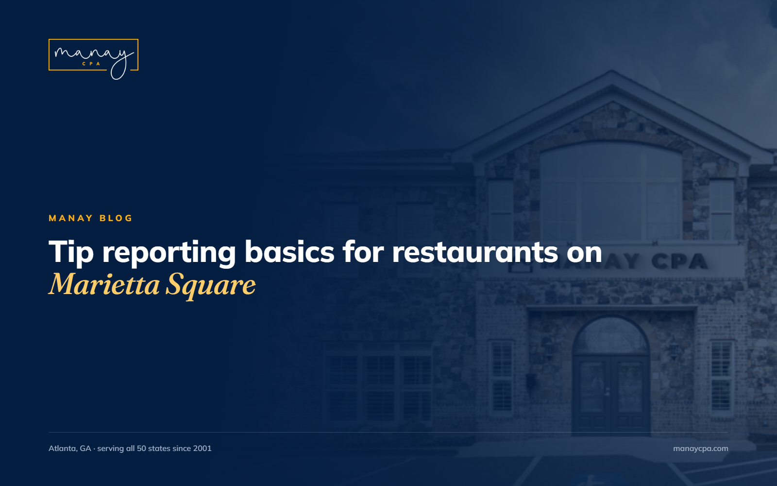 Tip Reporting Basics for Restaurants on Marietta Square